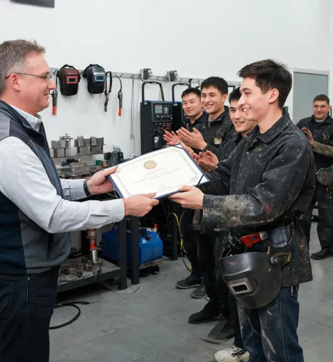 Apprentice welder graduation certificate